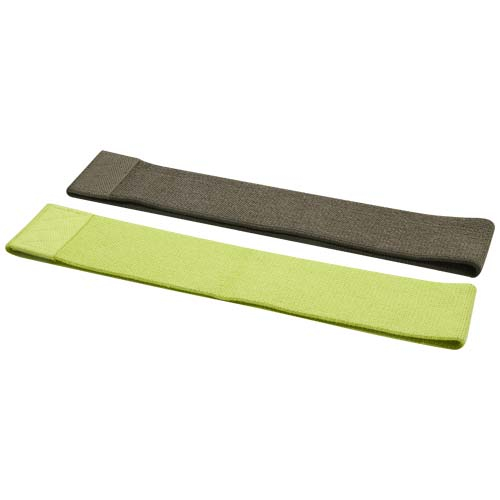 Bandes de résistance publicitaires 2 pièces avec pochette Grip Citron vert et Vert forêt